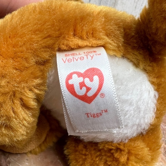 Ty Beanie Baby TIGGS The Bengal Tiger Plush Stuffed Animal Brown White - Picture 5 of 9